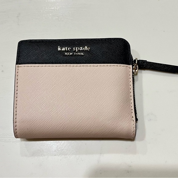 kate spade Handbags - Kate Spade Black and Beige Wallet